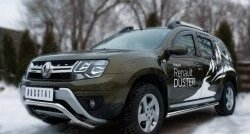 11 999 р. Защита переднего бампера (Ø63 мм волна, нержавейка) SLITKOFF  Renault Duster  HS (2015-2021) рестайлинг  с доставкой в г. Кемерово. Увеличить фотографию 4