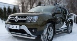 11 399 р. Одинарная защита переднего бампера диаметром 63 мм (рестайлинг) SLITKOFF  Renault Duster  HS (2010-2021) дорестайлинг, рестайлинг  с доставкой в г. Кемерово. Увеличить фотографию 4