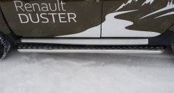 77 999 р. Широкая защита порогов (рестайлинг) Russtal Renault Duster HS рестайлинг (2015-2021) (Защита порогов с со скосами на торцах (вариант 1))  с доставкой в г. Кемерово. Увеличить фотографию 3