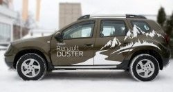 77 999 р. Широкая защита порогов (рестайлинг) Russtal Renault Duster HS рестайлинг (2015-2021) (Защита порогов с со скосами на торцах (вариант 1))  с доставкой в г. Кемерово. Увеличить фотографию 4