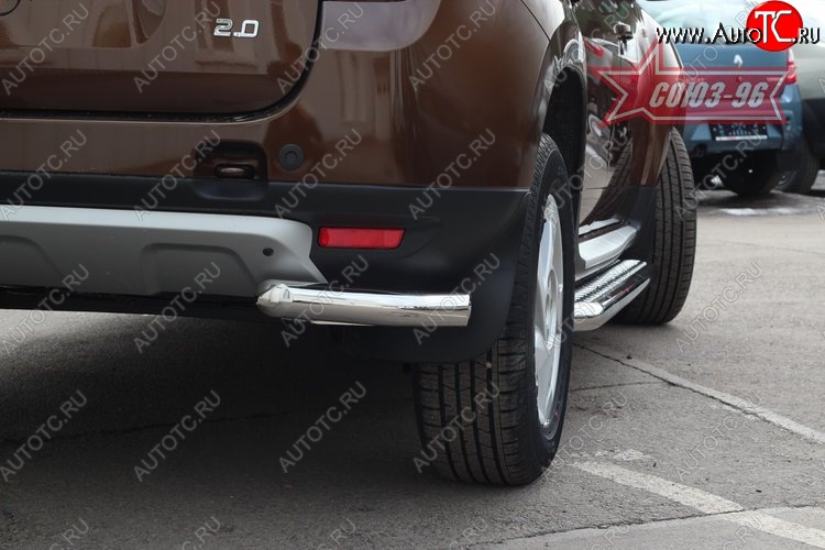 9 404 р. Защита заднего бампера из боковых уголков Souz-96 (d60)  Renault Duster  HS (2010-2015) дорестайлинг  с доставкой в г. Кемерово