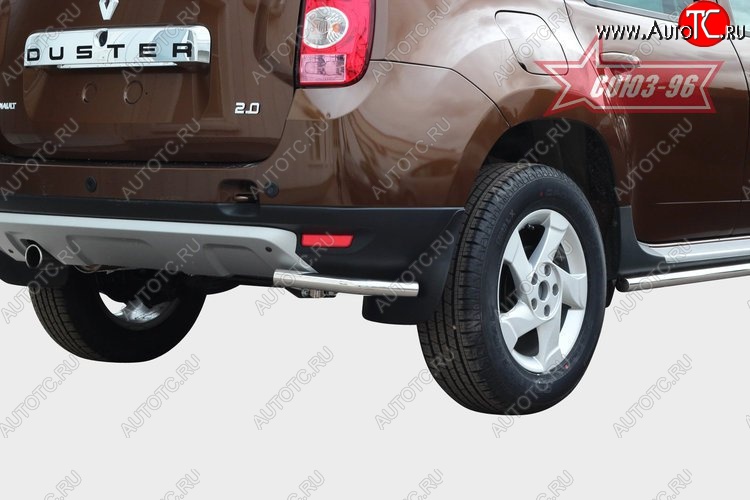 8 189 р. Угловая защита заднего бампера с диаметром 42 мм SOUZ-96 Renault Duster HS дорестайлинг (2010-2015)  с доставкой в г. Кемерово