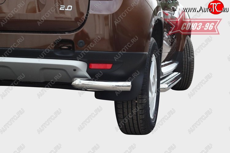 9 404 р. Угловая защита заднего бампера диаметр трубы 60 мм Souz-96  Renault Duster  HS (2010-2015) дорестайлинг  с доставкой в г. Кемерово