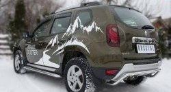10 999 р. Защита заднего бампера из изогнутой трубы диаметром 42 мм (рестайлинг) SLITKOFF  Renault Duster  HS (2010-2021) дорестайлинг, рестайлинг  с доставкой в г. Кемерово. Увеличить фотографию 4