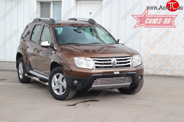7 019 р. Декоративный элемент воздухозаборника Souz-96 (d16) Renault Duster HS дорестайлинг (2010-2015) (Для машин без ДХО)  с доставкой в г. Кемерово