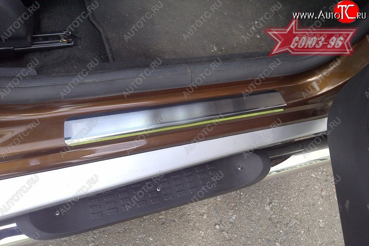 2 249 р. Накладки на внутренние пороги Souz-96 (без логотипа) Renault Duster HS дорестайлинг (2010-2015)  с доставкой в г. Кемерово