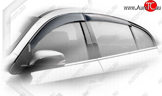 2 969 р. Комплект дефлекторов окон CA-Plastic Renault Fluence дорестайлинг (2010-2012) (Classic полупрозрачный, Без хром.молдинга)  с доставкой в г. Кемерово