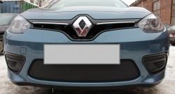 1 469 р. Сетка на бампер Russtal (черная)  Renault Fluence (2010-2012) дорестайлинг  с доставкой в г. Кемерово. Увеличить фотографию 3