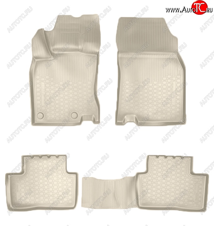 2 799 р. Коврики салонные Noplast (3D)  Renault Kadjar (2015-2025) дорестайлинг, рестайлинг (Бежевые)  с доставкой в г. Кемерово