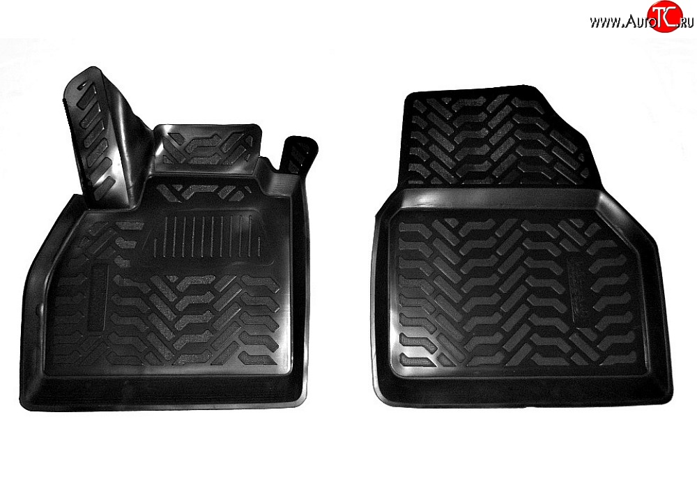 1 249 р. Коврики в салон Aileron 2 шт. (полиуретан, передние)  Renault Kangoo  KW0 (2008-2013) дорестайлинг  с доставкой в г. Кемерово
