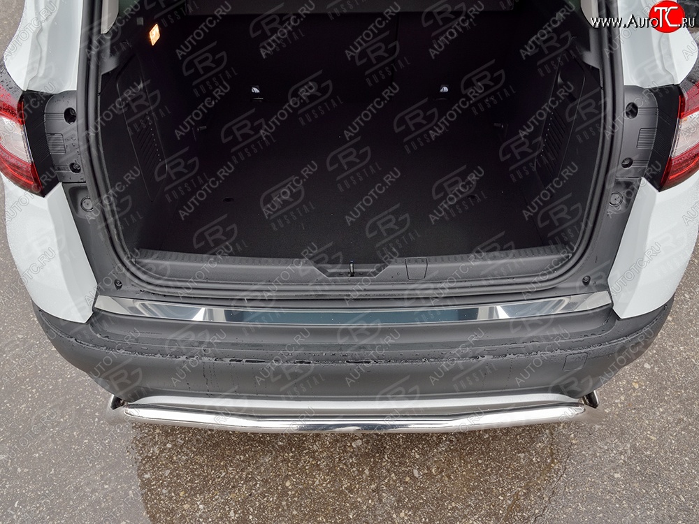 1 569 р. Накладка защитная на верхнюю часть заднего бампера Russtal Renault Kaptur дорестайлинг (2016-2020)  с доставкой в г. Кемерово