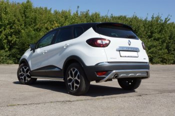 24 649 р. Защита порогов из трубы Ø63 Petroil Tuning  Renault Kaptur (2016-2025) дорестайлинг, рестайлинг (Нержавеющая полированная сталь)  с доставкой в г. Кемерово. Увеличить фотографию 1