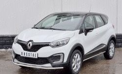 13 199 р. Защита переднего бампера (Ø42 мм, нержавейка) SLITKOFF  Renault Kaptur (2016-2020) дорестайлинг  с доставкой в г. Кемерово. Увеличить фотографию 2