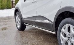 15 599 р. Защита порогов из круглой трубы диаметром 42 мм SLITKOFF  Renault Kaptur (2016-2025) дорестайлинг, рестайлинг  с доставкой в г. Кемерово. Увеличить фотографию 2