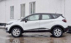 15 599 р. Защита порогов из круглой трубы диаметром 42 мм SLITKOFF  Renault Kaptur (2016-2025) дорестайлинг, рестайлинг  с доставкой в г. Кемерово. Увеличить фотографию 3