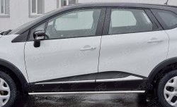 15 599 р. Защита порогов из круглой трубы диаметром 42 мм SLITKOFF  Renault Kaptur (2016-2025) дорестайлинг, рестайлинг  с доставкой в г. Кемерово. Увеличить фотографию 4