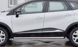 19 549 р. Защита порогов из круглой трубы диаметром 63 мм SLITKOFF Renault Kaptur рестайлинг (2020-2025)  с доставкой в г. Кемерово. Увеличить фотографию 4