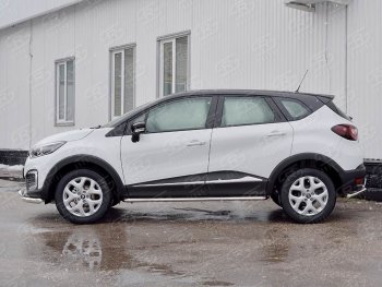 35 549 р. Широкая защита порогов с трубой диаметром 42 мм SLITKOFF v3  Renault Kaptur (2016-2025) дорестайлинг, рестайлинг  с доставкой в г. Кемерово. Увеличить фотографию 3