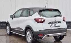 13 999 р. Защита заднего бампера (Ø42 мм волна, нержавейка) SLITKOFF Renault Kaptur дорестайлинг (2016-2020)  с доставкой в г. Кемерово. Увеличить фотографию 2