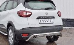 13 999 р. Защита заднего бампера (Ø42 мм волна, нержавейка) SLITKOFF  Renault Kaptur (2016-2020) дорестайлинг  с доставкой в г. Кемерово. Увеличить фотографию 3