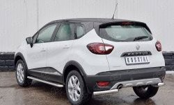 13 849 р. Защита заднего бампера (Ø63 мм уголки, нержавейка) SLITKOFF  Renault Kaptur (2016-2020) дорестайлинг  с доставкой в г. Кемерово. Увеличить фотографию 2