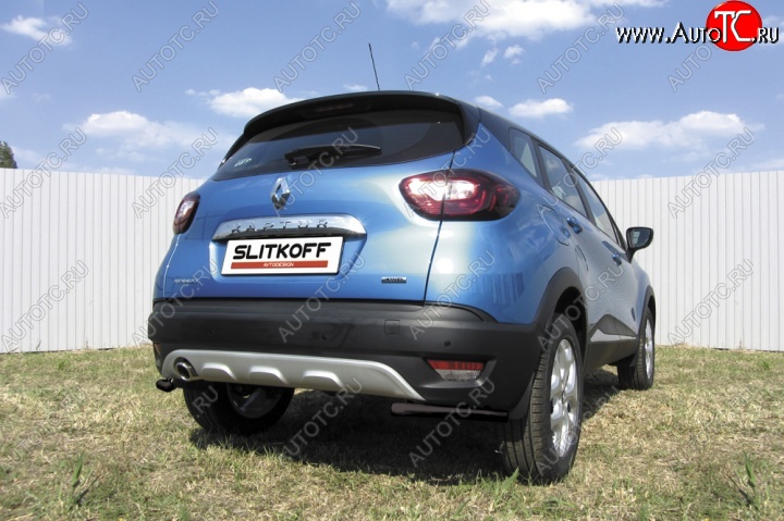 5 849 р. Уголки d42  Renault Kaptur (2016-2020) дорестайлинг (Цвет: серебристый)  с доставкой в г. Кемерово