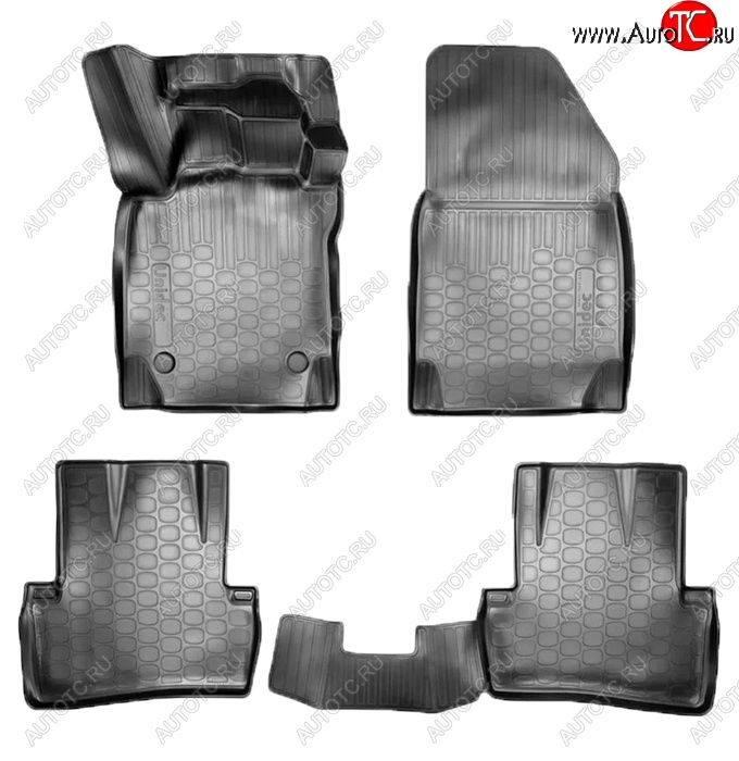 2 669 р. Коврики салонные Noplast (3D) Renault Kaptur дорестайлинг (2016-2020) (Черные)  с доставкой в г. Кемерово
