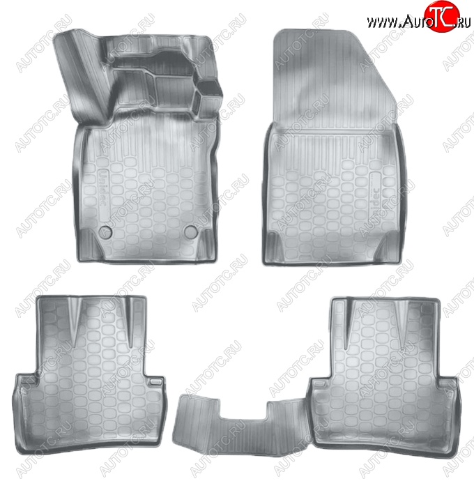 3 399 р. Коврики салонные Noplast (3D)  Renault Kaptur (2016-2020) дорестайлинг (Серые)  с доставкой в г. Кемерово