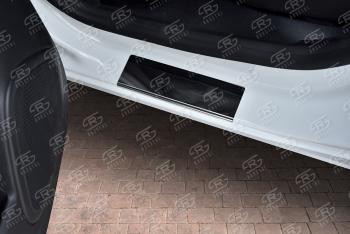 1 569 р. Накладки порожков салона Russtal Renault Kaptur рестайлинг (2020-2025) (нержавейка зеркальная)  с доставкой в г. Кемерово. Увеличить фотографию 3