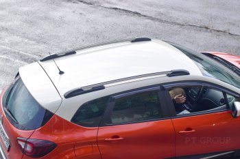 7 899 р. Рейлинги Petroil Tuning  Renault Kaptur (2016-2025) дорестайлинг, рестайлинг (Цвет: серебристый муар)  с доставкой в г. Кемерово. Увеличить фотографию 2