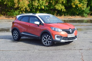 7 899 р. Рейлинги Petroil Tuning  Renault Kaptur (2016-2025) дорестайлинг, рестайлинг (Цвет: серебристый муар)  с доставкой в г. Кемерово. Увеличить фотографию 3