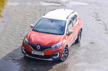 7 899 р. Рейлинги Petroil Tuning  Renault Kaptur (2016-2025) дорестайлинг, рестайлинг (Цвет: черный муар)  с доставкой в г. Кемерово. Увеличить фотографию 3