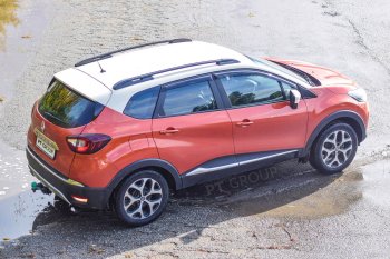 7 899 р. Рейлинги Petroil Tuning  Renault Kaptur (2016-2025) дорестайлинг, рестайлинг (Цвет: черный муар)  с доставкой в г. Кемерово. Увеличить фотографию 4
