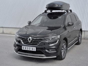 14 999 р. Защита переднего бампера (Ø42 мм, нержавейка) SLITKOFF  Renault Koleos  2 (2016-2025)  с доставкой в г. Кемерово. Увеличить фотографию 2