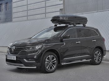 14 999 р. Защита переднего бампера (Ø42 мм, нержавейка) SLITKOFF  Renault Koleos  2 (2016-2025)  с доставкой в г. Кемерово. Увеличить фотографию 3