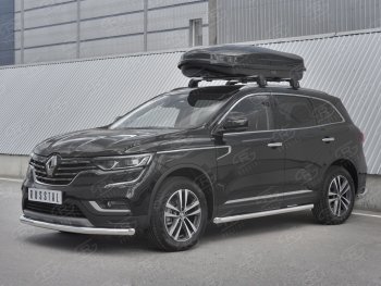 18 599 р. Защита переднего бампера (Ø63 мм, нержавейка) SLITKOFF  Renault Koleos  2 (2016-2025)  с доставкой в г. Кемерово. Увеличить фотографию 3