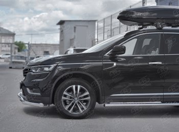 16 099 р. Защита переднего бампера (2 трубы Ø63 и 75х42 мм, нержавейка) Russtal Renault Koleos 2 (2016-2025)  с доставкой в г. Кемерово. Увеличить фотографию 4