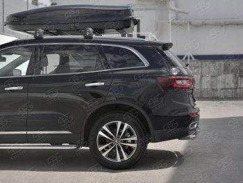 18 849 р. Защита заднего бампера (2 трубы Ø63 и 42 мм, нержавейка) SLITKOFF  Renault Koleos  2 (2016-2025)  с доставкой в г. Кемерово. Увеличить фотографию 3