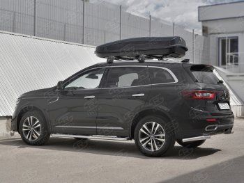 17 849 р. Защита заднего бампера (Ø63 мм уголки, нержавейка) SLITKOFF  Renault Koleos  2 (2016-2025)  с доставкой в г. Кемерово. Увеличить фотографию 2