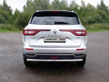 Защита заднего бампера ТСС (нержавейка d60,3) Renault Koleos 2 (2016-2025)