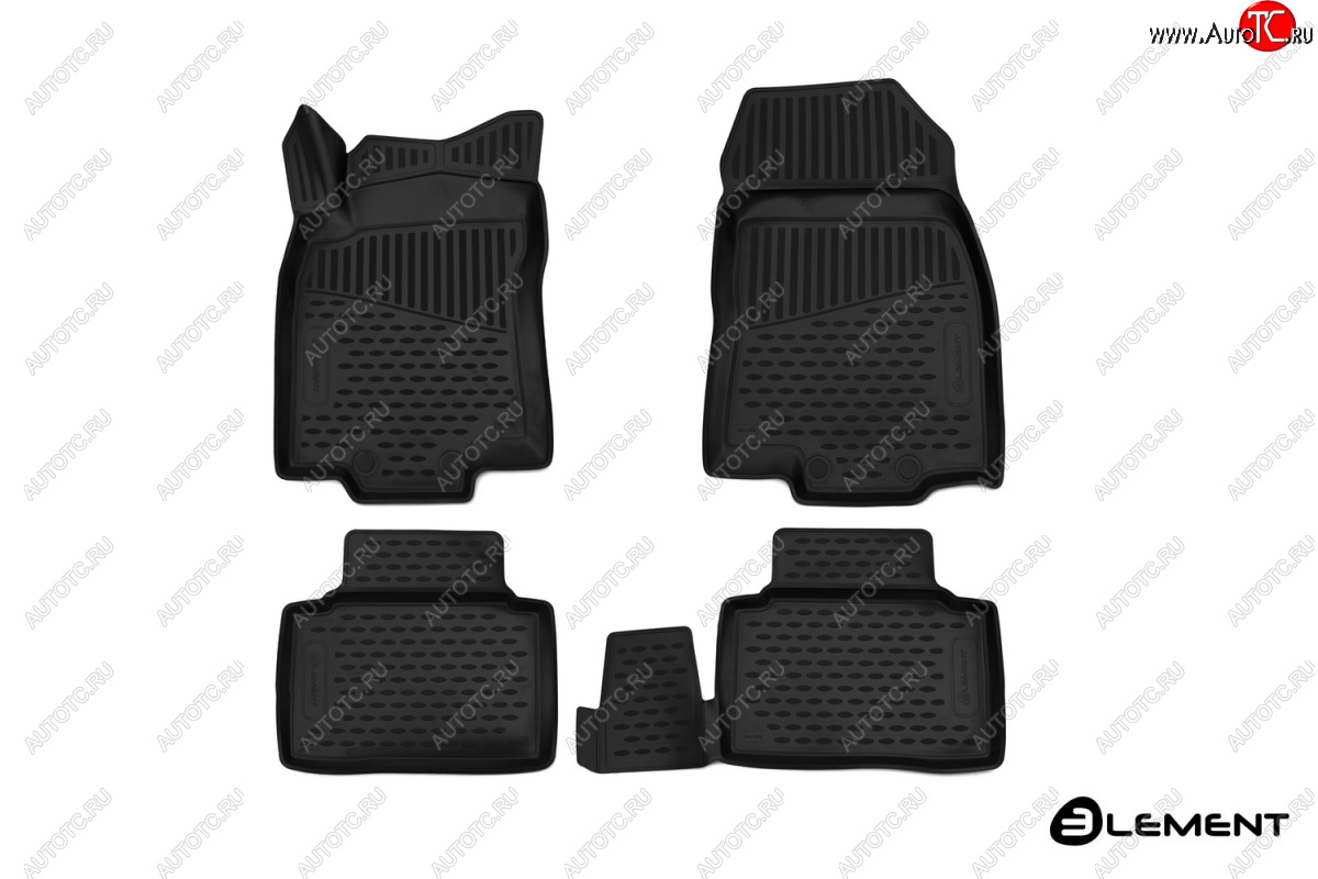 2 589 р. Коврики в салон Element 3D (полиуретан)  Renault Koleos  2 (2016-2025) (Черные)  с доставкой в г. Кемерово
