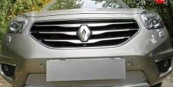 Сетка в бампер Autofamily (15 мм.) Renault Koleos 1 Phase 2 (2011-2013) (Хром)