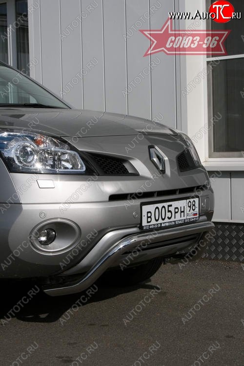 12 383 р. Защита переднего бампера Souz-96 (d60) Renault Koleos Phase 1 (2007-2011)  с доставкой в г. Кемерово