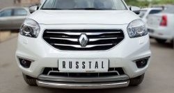 15 349 р. Одинарная защита переднего бампера диаметром 76 мм SLITKOFF Renault Koleos 1 Phase 2 (2011-2013)  с доставкой в г. Кемерово. Увеличить фотографию 3