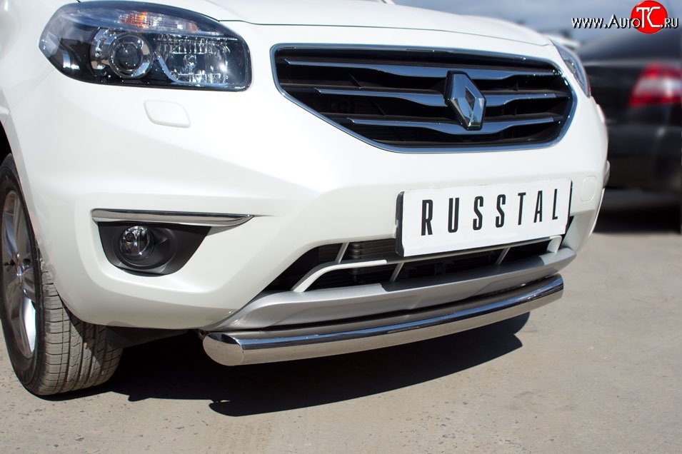 15 349 р. Одинарная защита переднего бампера диаметром 76 мм SLITKOFF Renault Koleos 1 Phase 2 (2011-2013)  с доставкой в г. Кемерово