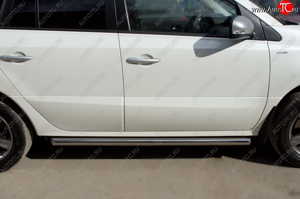 19 999 р. Защита порогов из круглой трубы диаметром 63 мм (рестайлинг) SLITKOFF Renault Koleos Phase 1 (2007-2011)  с доставкой в г. Кемерово