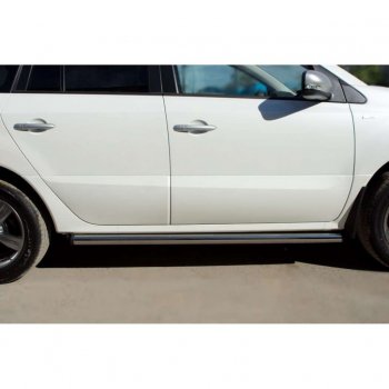 18 799 р. Защита порогов из круглой трубы диаметром 63 мм SLITKOFF v2 Renault Koleos Phase 1 (2007-2011)  с доставкой в г. Кемерово. Увеличить фотографию 3