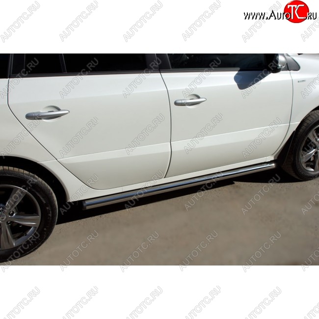 18 799 р. Защита порогов из круглой трубы диаметром 63 мм SLITKOFF v2 Renault Koleos Phase 1 (2007-2011)  с доставкой в г. Кемерово
