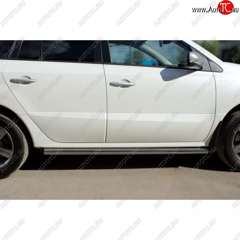 19 999 р. Защита порогов из круглой трубы диаметром 63 мм SLITKOFF v3 Renault Koleos Phase 1 (2007-2011)  с доставкой в г. Кемерово