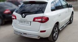 18 699 р. Защита заднего бампера (Ø76 и 42 мм, нержавейка) SLITKOFF Renault Koleos Phase 1 (2007-2011)  с доставкой в г. Кемерово. Увеличить фотографию 1